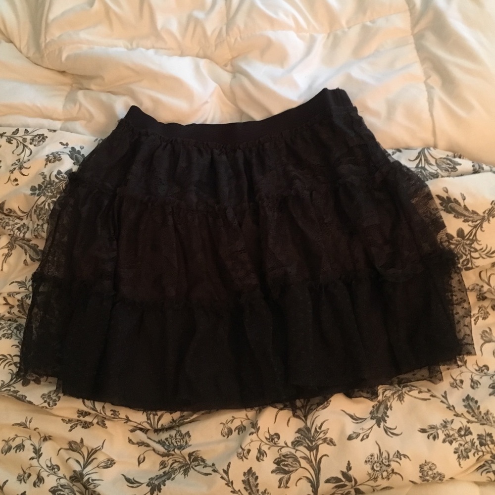 NWT american eagle black lace skirt